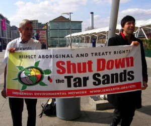 Tar Sands protestors. Taken from Indymedia London: http://london.indymedia.org/articles/4634