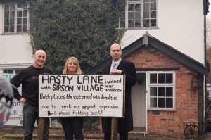 Peter Johnson, Holly Johnson and Cllr Martin Eakins at Hasty Lane - February 2010