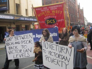 International Women's Day march in Manchester 4 March 2012. Photograph: Penny Krantz