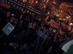 A Gaza solidarity rally in Manchester