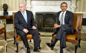 US President Barack Obama and Israeli Prime Minister Benjamin Netanyahu. Photograph: Watson/AFP/Getty Images