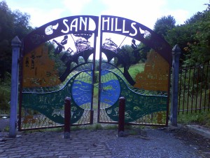 The entrance to Sandhillls, a valley park in Collyhurst